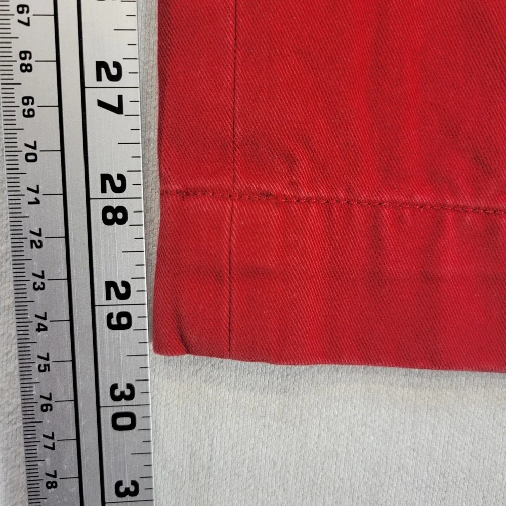 Polo Ralph Lauren Chino Pants Mens 33x32 Red Slim Fit Cotton Twill Flat Front